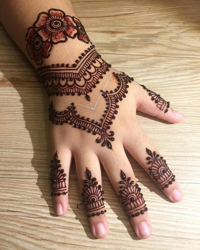 Cute Mehndi Designs for Kids and Teenage Girls 2023 Collection